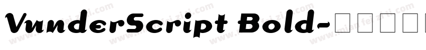 VunderScript Bold字体转换
